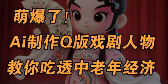 用Ai制作Q版戏剧人物,手把手教你吃透中老年经济,5分钟一个成品,多渠道变现-赛德副业库