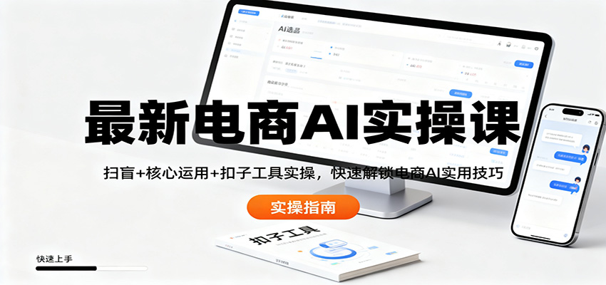 最新电商AI实操课：扫盲+核心运用+扣子工具实操，快速解锁电商AI实用技巧-赛德副业库