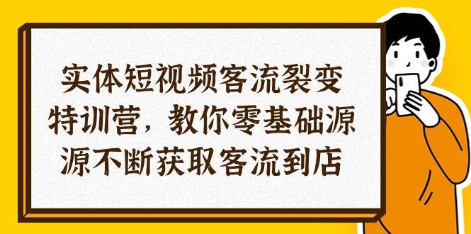 （10904期）实体-短视频客流 裂变特训营，教你0基础源源不断获取客流到店（29节）-赛德副业库