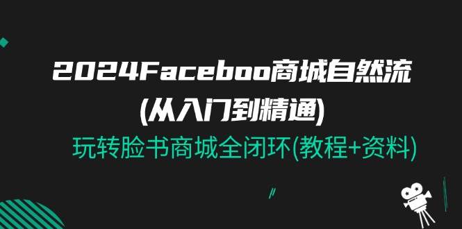 （11368期）2024Faceboo 商城自然流(从入门到精通)，玩转脸书商城全闭环(教程+资料)-赛德副业库