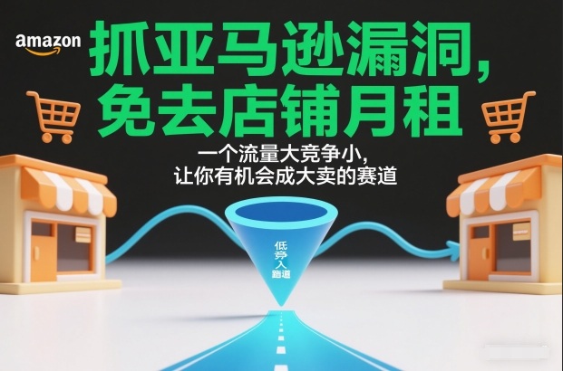 抓亚马逊漏洞,免去店铺月租,一个流量大竞争小,让你有机会成大卖的赛道-赛德副业库