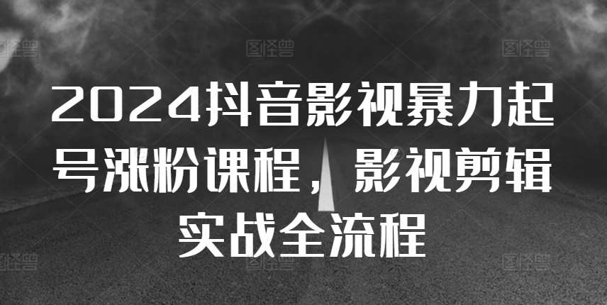 2024抖音影视暴力起号涨粉课程，影视剪辑搬运实战全流程-赛德副业库