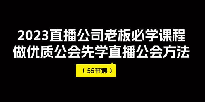 （7738期）2023直播公司老板必学课程，做优质公会先学直播公会方法（55节课）-赛德副业库