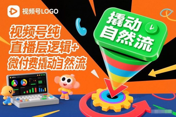视频号纯直播底层逻辑+微付费撬动自然流-赛德副业库