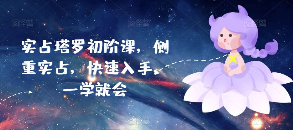 实占塔罗初阶课，侧重实占，快速入手，一学就会-赛德副业库