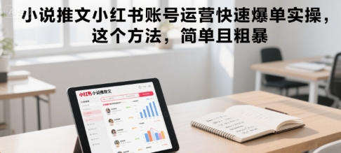 小说推文小红书账号运营快速爆单实操,这个方法,简单且粗暴-赛德副业库