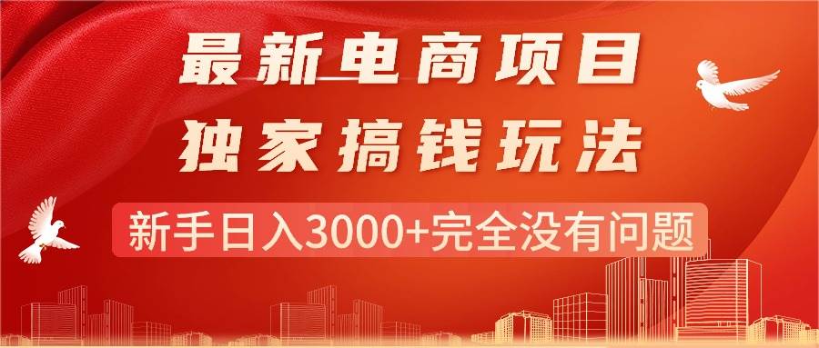 （11101期）最新电商项目-搞钱玩法，新手日入3000+完全没有问题-赛德副业库