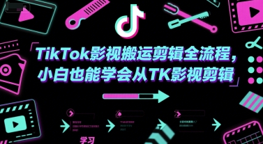 TikTok影视搬运剪辑全流程，小白也能学会从TK影视剪辑-赛德副业库