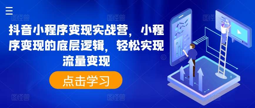 抖音小程序变现实战营，小程序变现的底层逻辑，轻松实现流量变现-赛德副业库