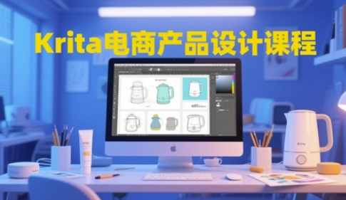 Krita电商产品设计课程，掌握从工具使用到创意落地的全链路设计能力-赛德副业库