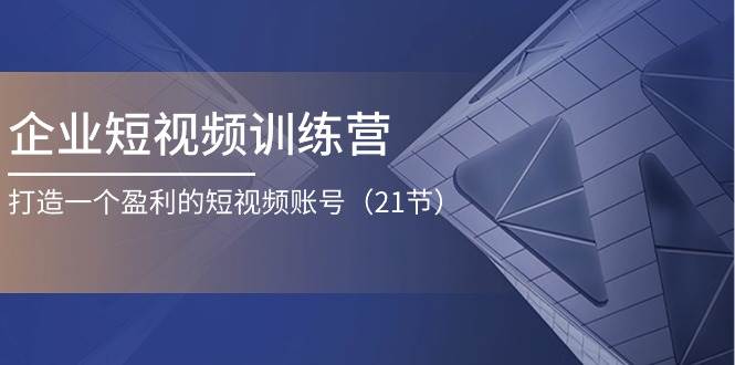 （11278期）企业短视频训练营：打造一个盈利的短视频账号（21节）-赛德副业库