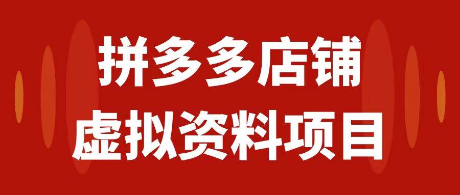 （7667期）拼多多店铺虚拟项目，教科书式操作玩法，轻松月入1000+-赛德副业库