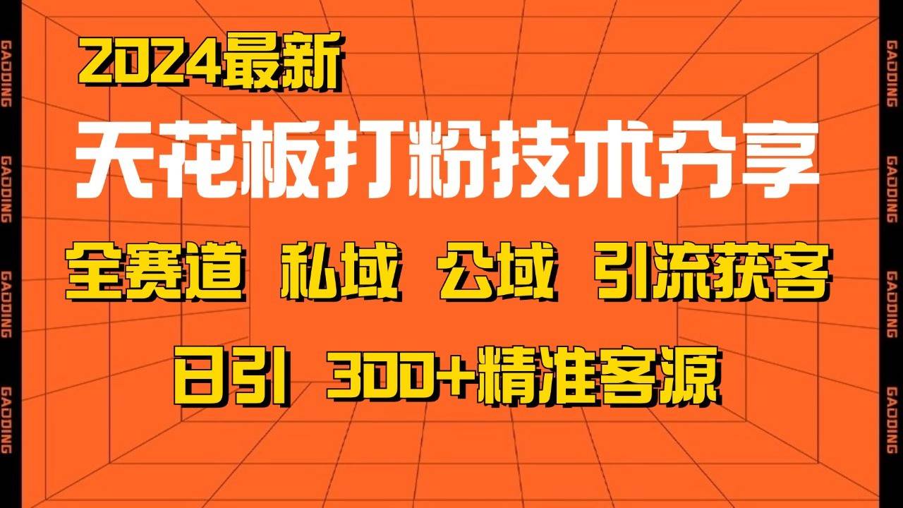 天花板打粉技术分享，野路子玩法 曝光玩法免费矩阵自热技术日引2000+精准客户-赛德副业库