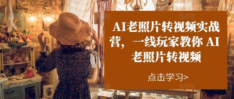 AI老照片转视频实操训练营，一线玩家教你AI老照片转视频-赛德副业库