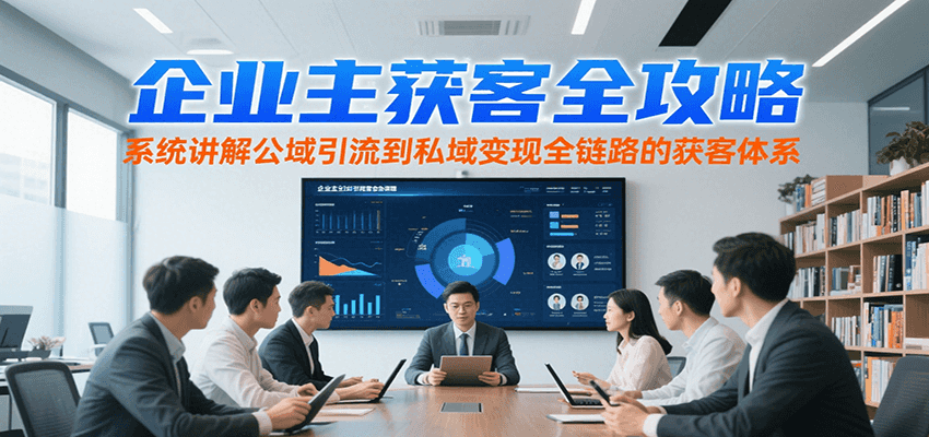 企业主获客全攻略，系统讲解公域引流到私域变现全链路的获客体系-赛德副业库