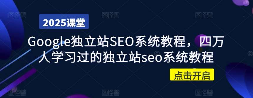 Google独立站SEO系统教程，四万人学习过的独立站seo系统教程-赛德副业库
