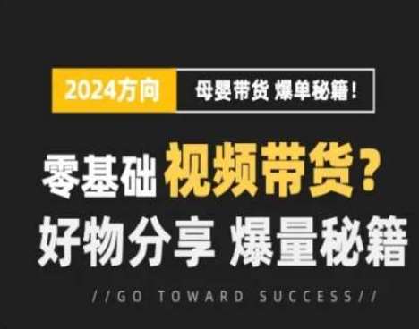 短视频母婴赛道实操流量训练营，零基础视频带货，好物分享，爆量秘籍-赛德副业库