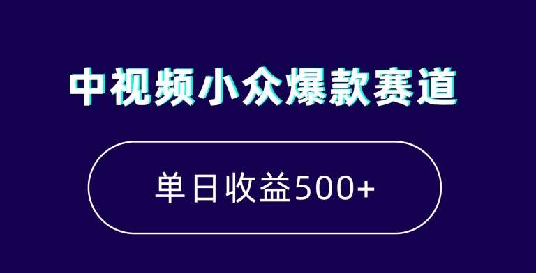 中视频小众爆款赛道，7天涨粉5万+，小白也能无脑操作，轻松月入上万【揭秘】-赛德副业库