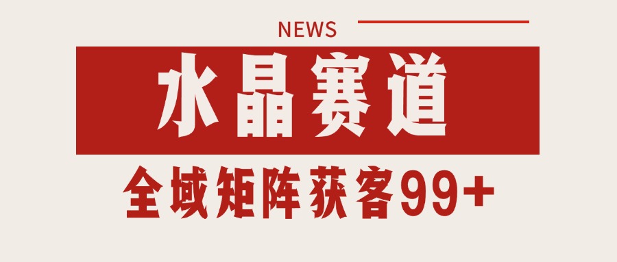 小红书某音水晶赛道引流获客 自热矩阵日引200+-赛德副业库