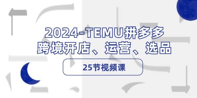 （12106期）2024-TEMU拼多多·跨境开店、运营、选品（25节视频课）-赛德副业库