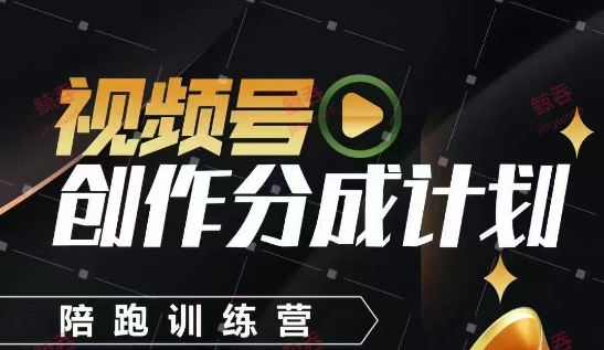 视频号创作分成计划陪跑训练营,手把手教会你如何制作视频,细水长流型项目-赛德副业库