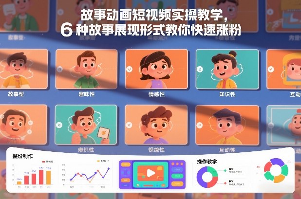 故事动画短视频实操教学,6种故事展现形式教你快速涨粉-赛德副业库