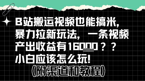 b站掘金计划？搬运视频也能挣拉新的收益，小白应该怎么玩！-赛德副业库