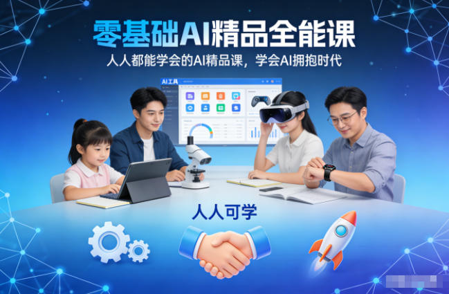 零基础AI精品全能课,人人都能学会的AI精品课,学会AI拥抱时代-赛德副业库