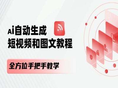 AI自动生成短视频和图文课程，全方位手把手教学-赛德副业库