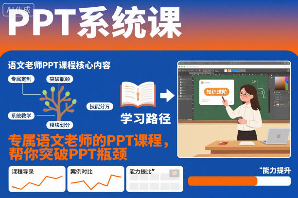 PPT系统课，专属语文老师的PPT课程，帮你突破PPT瓶颈-赛德副业库