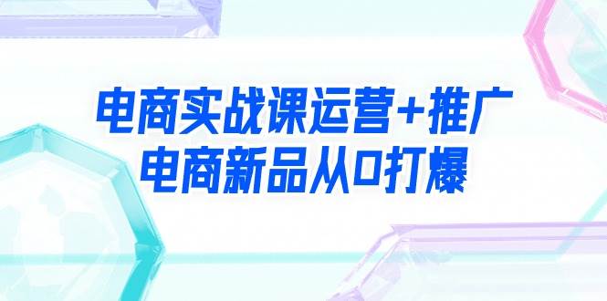 （9313期）电商实战课运营+推广，电商新品从0打爆（99节视频课）-赛德副业库