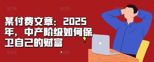 某付费文章:2025年,中产阶级如何保卫自己的财富-赛德副业库