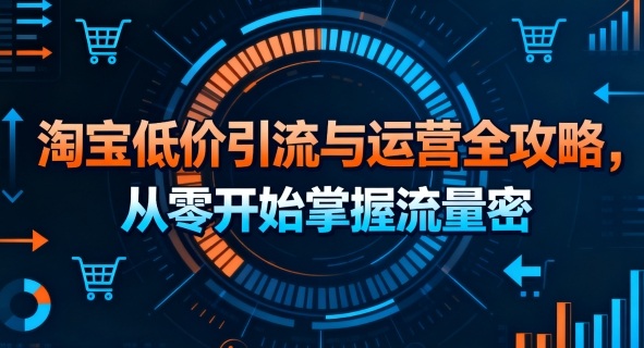 淘宝低价引流与运营全攻略，从零开始掌握流量密码-赛德副业库
