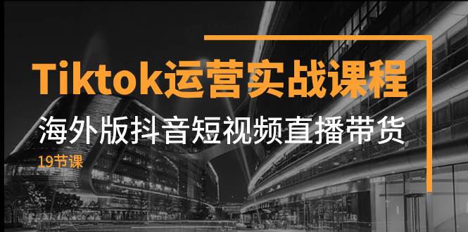 （7724期）Tiktok运营实战课程，海外版抖音短视频直播带货（19节课）-赛德副业库