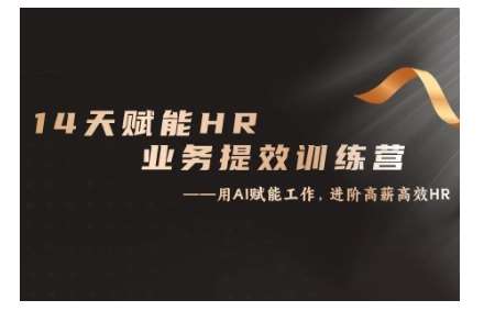 14天ChatGPT赋能HR业务提效训练营，从小白到应用高手-赛德副业库