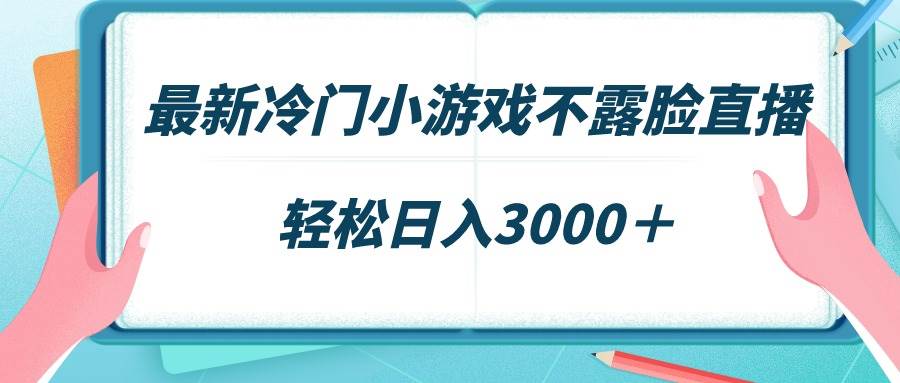 （9094期）最新冷门小游戏不露脸直播，场观稳定几千，轻松日入3000＋-赛德副业库