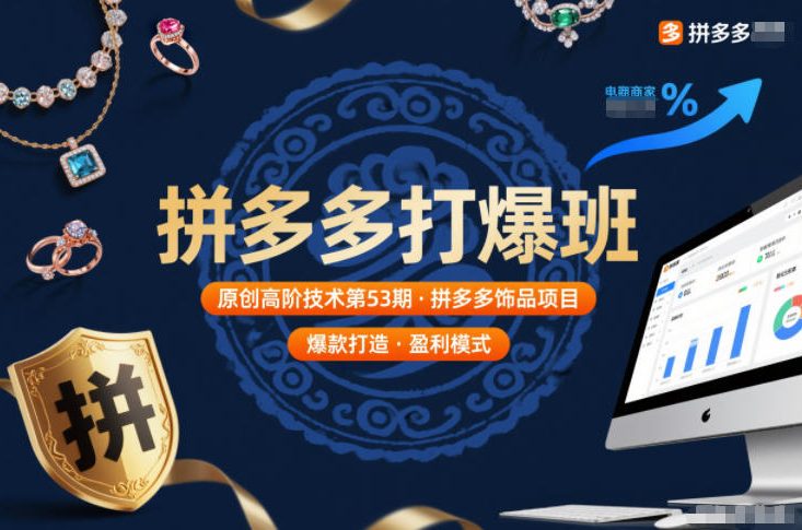 拼多多打爆班原创高阶技术第53期，拼多多饰品项目-赛德副业库