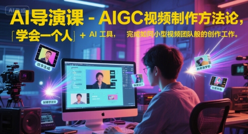 AI导演课-AIGC视频制作方法论，学会一个人+AI工具，完成如同小型视频团队般的创作工作，实现导演梦-赛德副业库