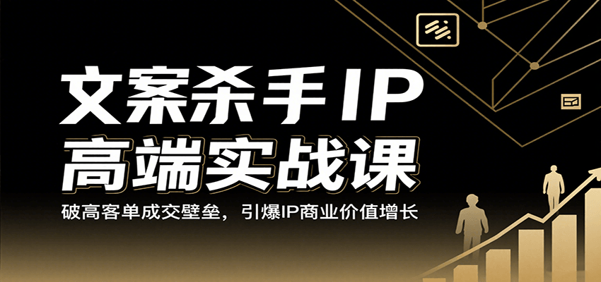 文案杀手IP高端实战课：破高客单成交壁垒，引爆IP商业价值增长-赛德副业库