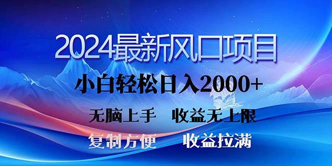 （11328期）2024最新风口！三分钟一条原创作品，日入2000+，小白无脑上手，收益无上限-赛德副业库