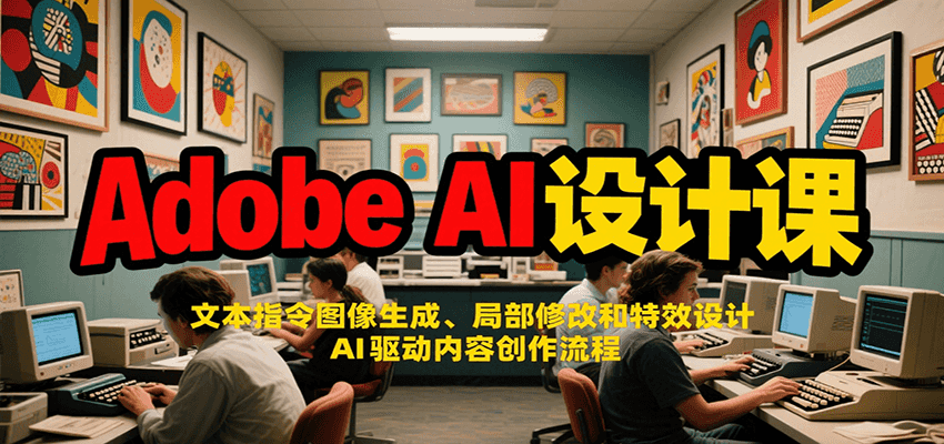 Adobe AI设计课:文本指令图像生成、局部修改和特效设计,AI驱动内容创作流程-赛德副业库