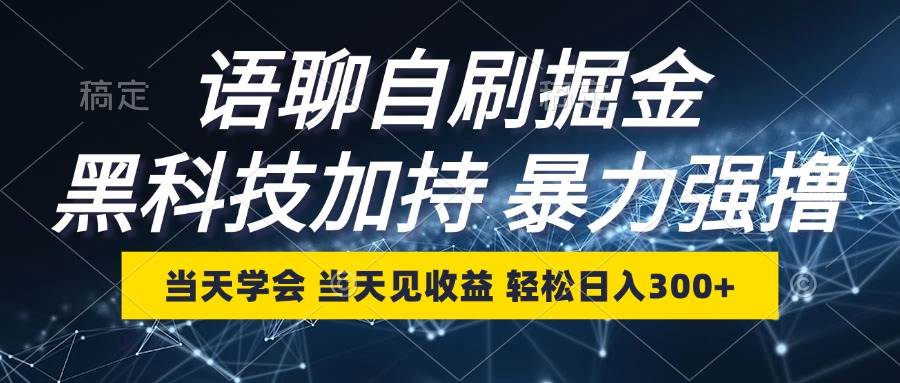 (12953期)语聊自刷掘金,当天学会,当天见收益,轻松日入300+-赛德副业库