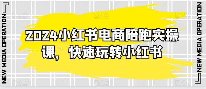 2024小红书电商陪跑实操课，快速玩转小红书，超过20节精细化课程-赛德副业库