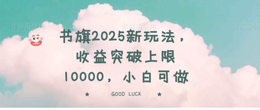 （14519期）书旗2025新玩法，收益突破上限10000，小白可做-赛德副业库