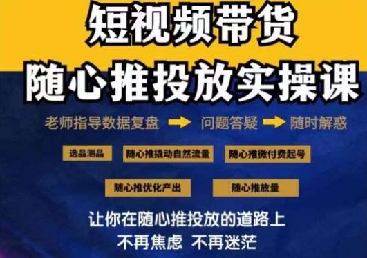 2024好物分享随心推投放实操课，随心推撬动自然流量/微付费起号/优化产出-赛德副业库