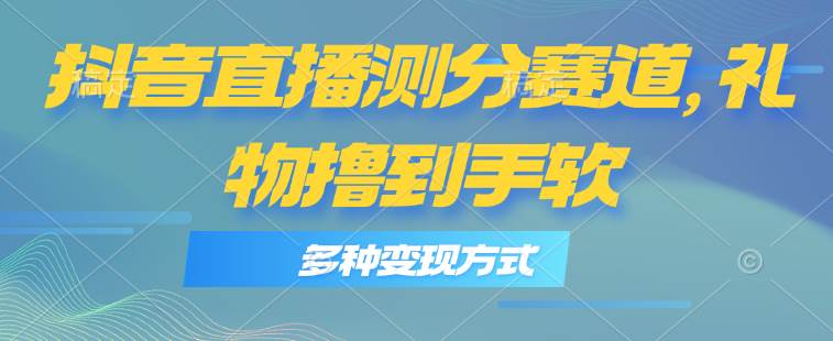 （11380期）抖音直播测分赛道，多种变现方式，轻松日入1000+-赛德副业库