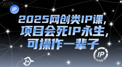 2025网创类IP课,项目会死IP永生,可操作一辈子-赛德副业库