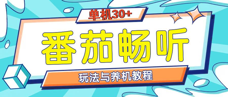 (13571期)番茄畅听全方位教程与玩法:一天单设备日入30+不是问题-赛德副业库