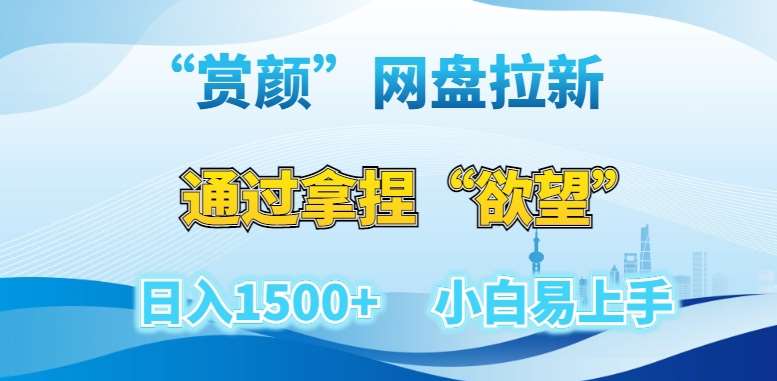“赏颜”网盘拉新赛道，通过拿捏“欲望”日入1500+，小白易上手【揭秘】-赛德副业库