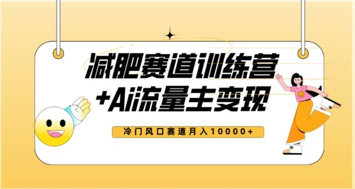 全新减肥赛道AI流量主+训练营变现玩法教程，蓝海冷门赛道小白轻松上手，月入10000+【揭秘】-赛德副业库